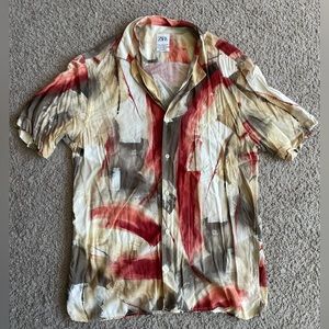 Zara Relaxed Fit Men Button down shirt Size: Medium